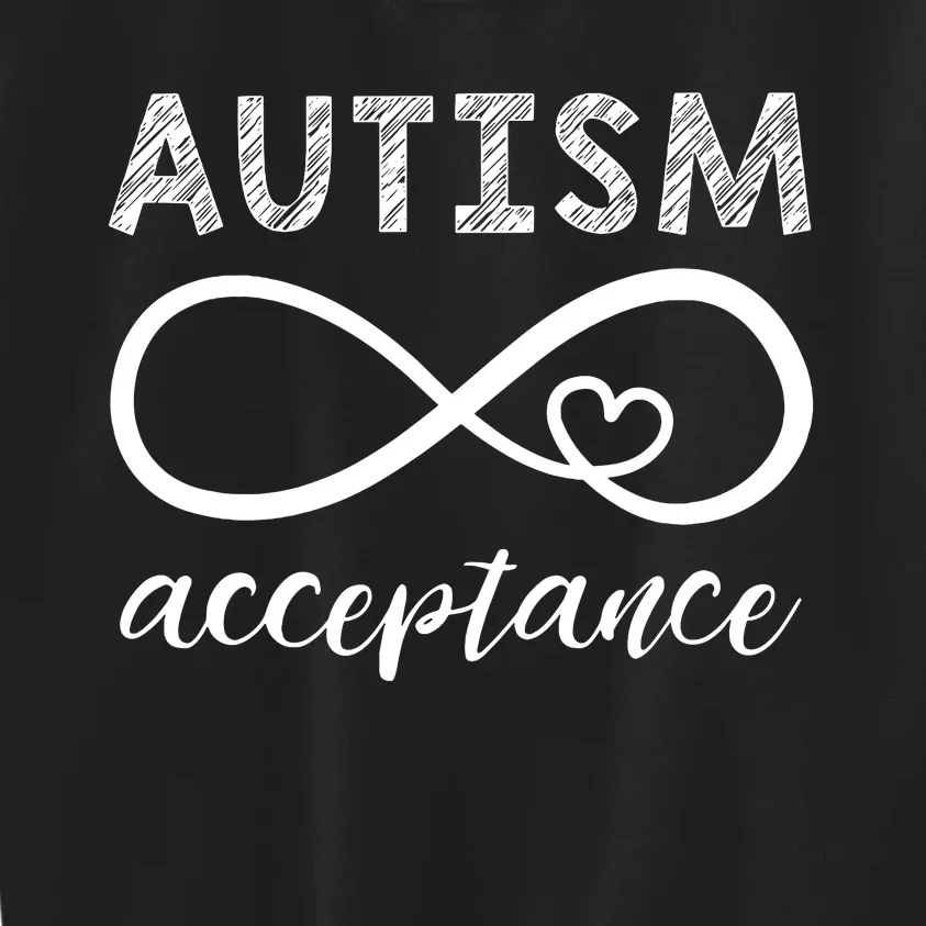 Red Instead Autism Acceptance Kids Sweatshirt