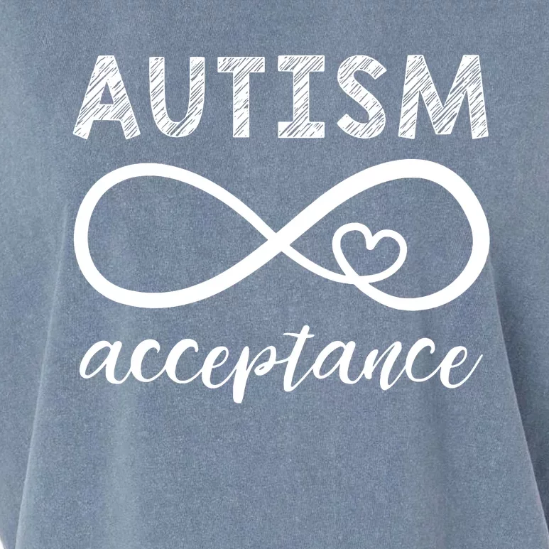 Red Instead Autism Acceptance Garment-Dyed Women's Muscle Tee