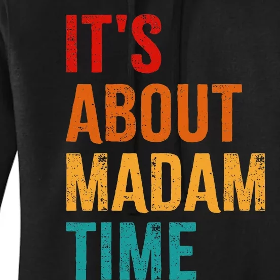 Retro ItS About Madam Time Women's Pullover Hoodie