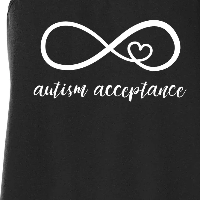 Red Instead Autism Funny Autism Acceptance Women's Racerback Tank