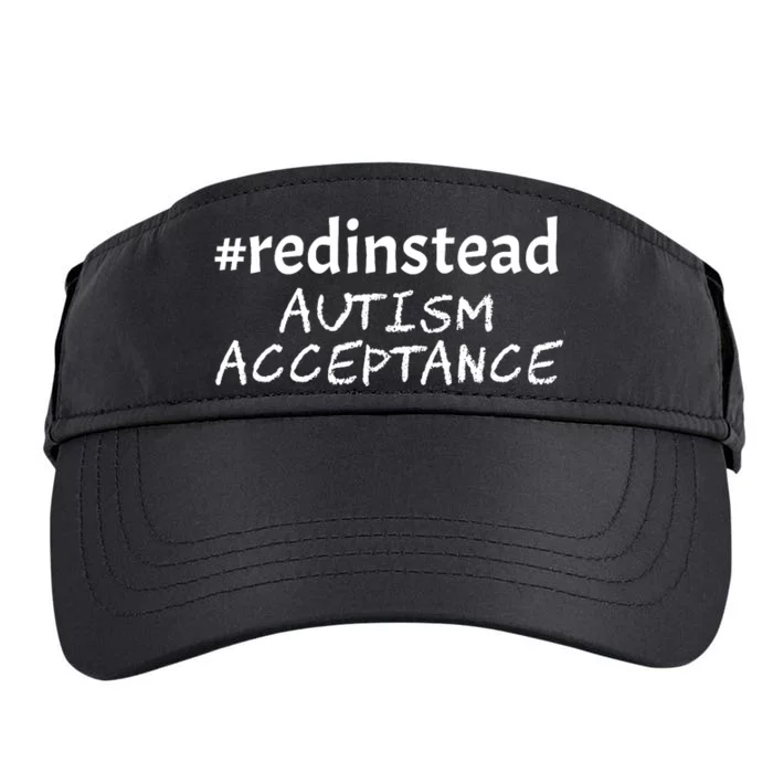 Red Instead Autism Acceptance Celebrate Difference Adult Drive Performance Visor