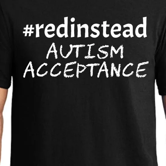 Red Instead Autism Acceptance Celebrate Difference Pajama Set