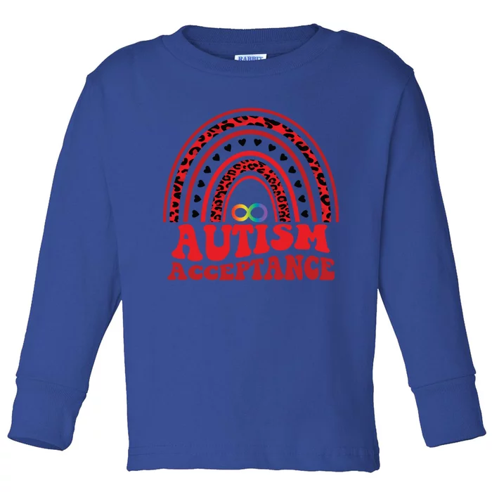 Red Instead Autism Awareness Acceptance Education Teacher Gift Toddler Long Sleeve Shirt