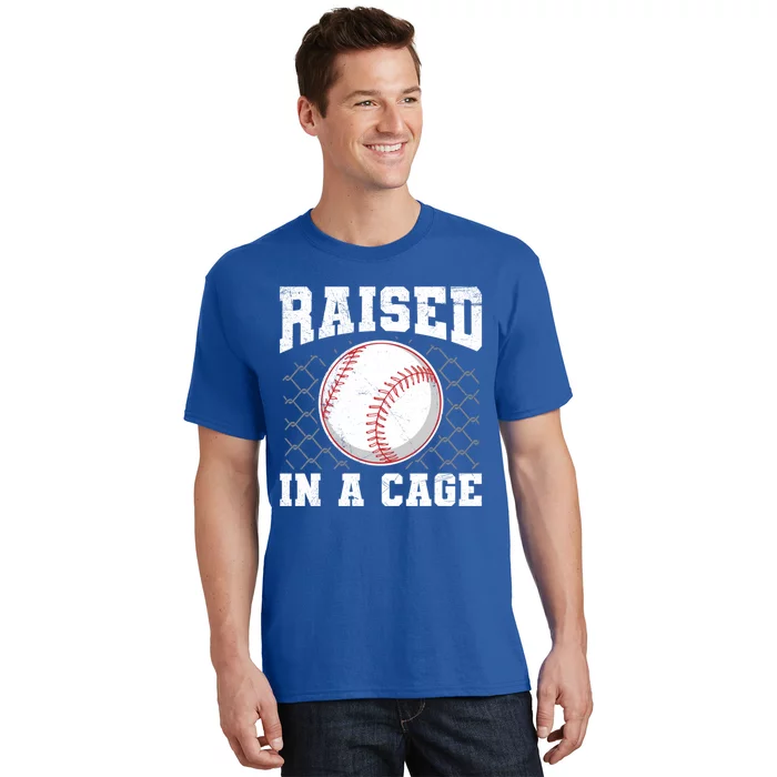 Raised In A Cage Quote Baseball Lover Gift T-Shirt