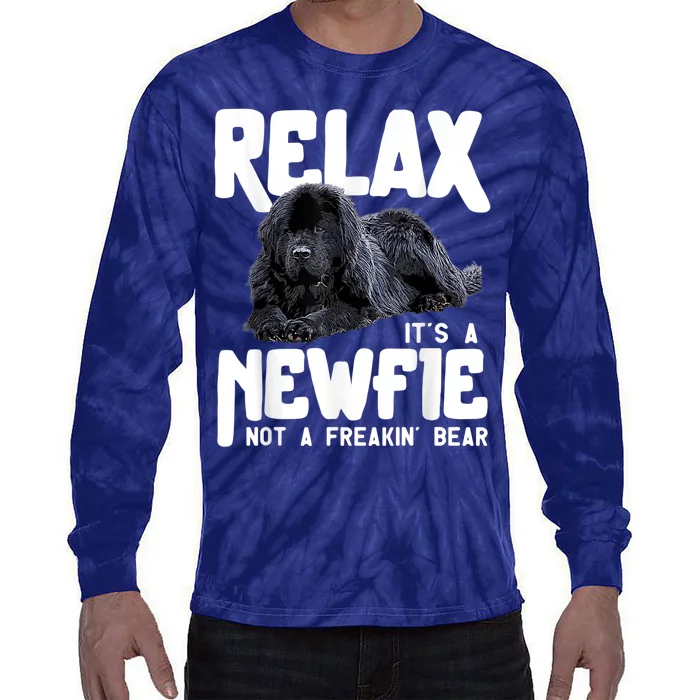 Relax ItS A Newfie Not A Freakin Bear Newfoundland Dog Tie-Dye Long Sleeve Shirt