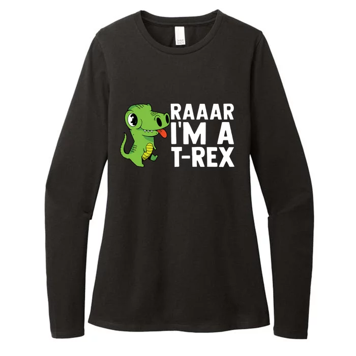 Raar I'm A T Rex Cute Funny Dinosaur Womens CVC Long Sleeve Shirt