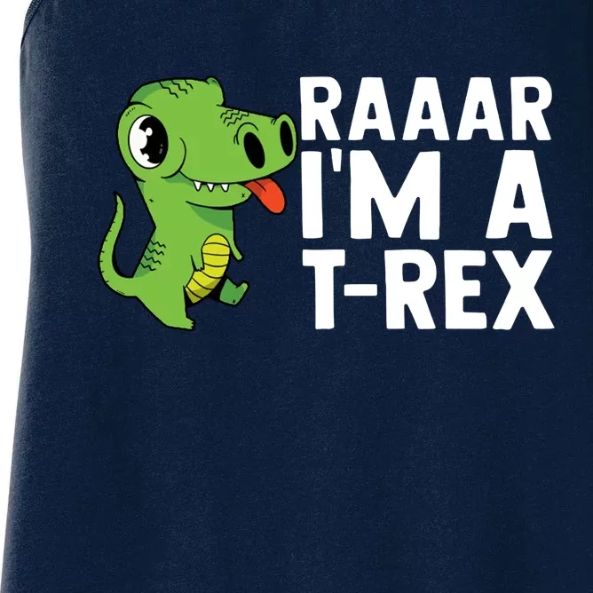 Raar I'm A T Rex Cute Funny Dinosaur Women's Racerback Tank