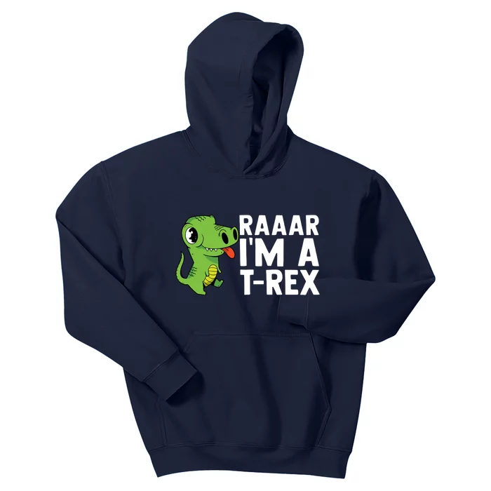 Raar I'm A T Rex Cute Funny Dinosaur Kids Hoodie