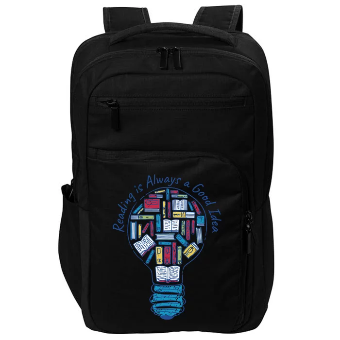 Reading Is Always A Good Idea Lightbulb Impact Tech Backpack