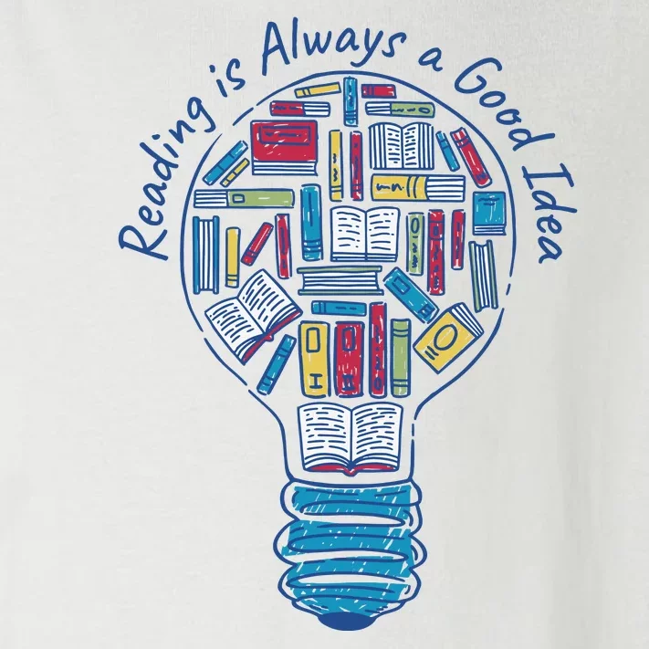 Reading Is Always A Good Idea Lightbulb Toddler Long Sleeve Shirt