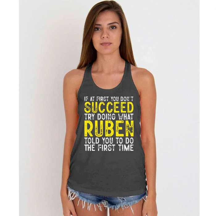 Ruben If At First You DonT Succeed Women's Knotted Racerback Tank