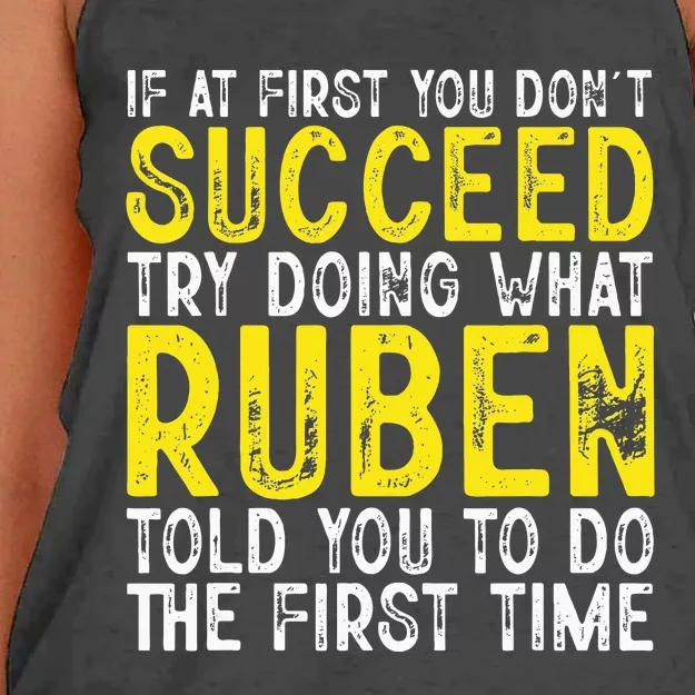 Ruben If At First You DonT Succeed Women's Knotted Racerback Tank