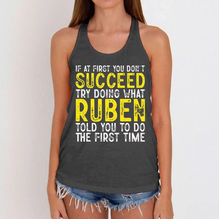 Ruben If At First You DonT Succeed Women's Knotted Racerback Tank