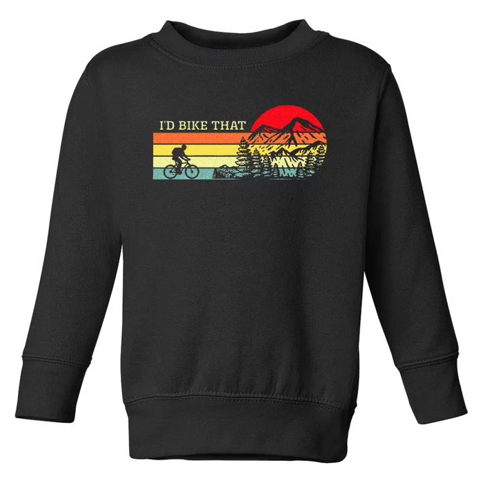 Retro Id Bike That MTB Cycling Toddler Sweatshirt