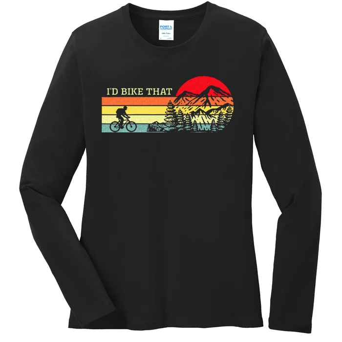 Retro Id Bike That MTB Cycling Ladies Long Sleeve Shirt