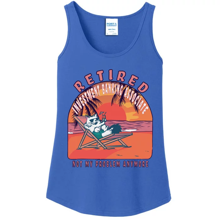 Retired Investt Banking Associate Funny Retiret Gift Ladies Essential Tank