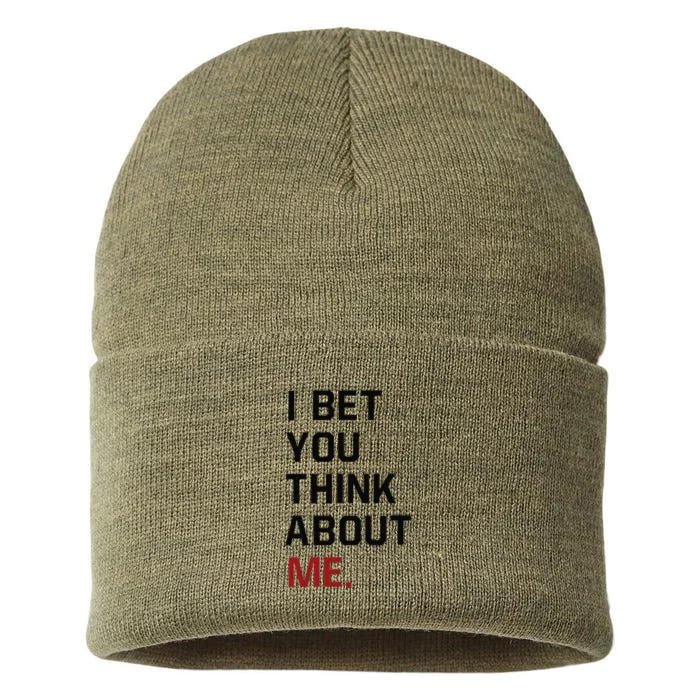 Retro I Bet You Think About Me Meaning I Knew U Were Trouble Sustainable Knit Beanie