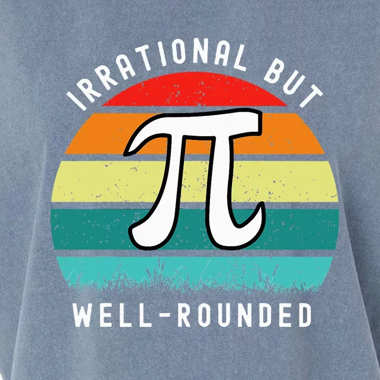 Retro Irrational But Well Rounded Pi Day Garment-Dyed Women's Muscle Tee