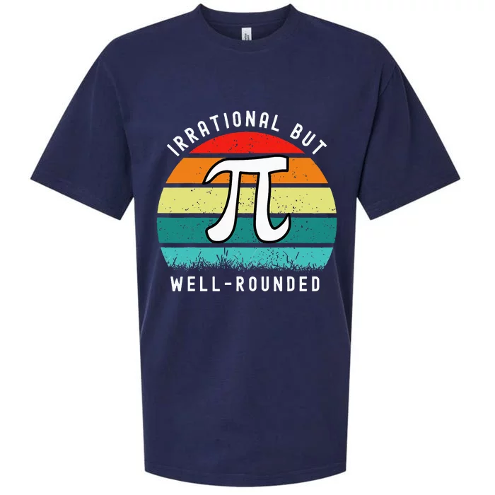 Retro Irrational But Well Rounded Pi Day Sueded Cloud Jersey T-Shirt