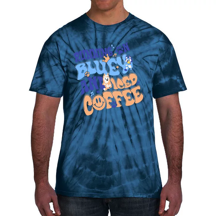 Running In Blue And Iced Coffee Tie-Dye T-Shirt