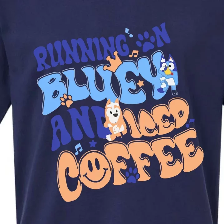 Running In Blue And Iced Coffee Sueded Cloud Jersey T-Shirt