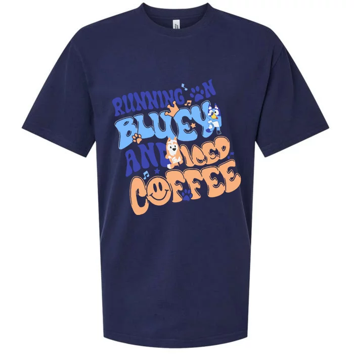 Running In Blue And Iced Coffee Sueded Cloud Jersey T-Shirt