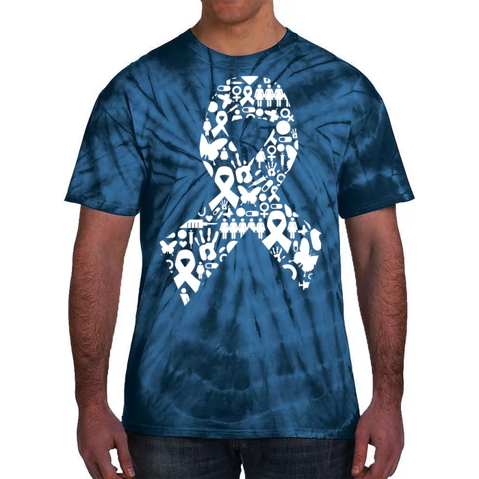 Ribbon Of Support Breast Cancer Tie-Dye T-Shirt