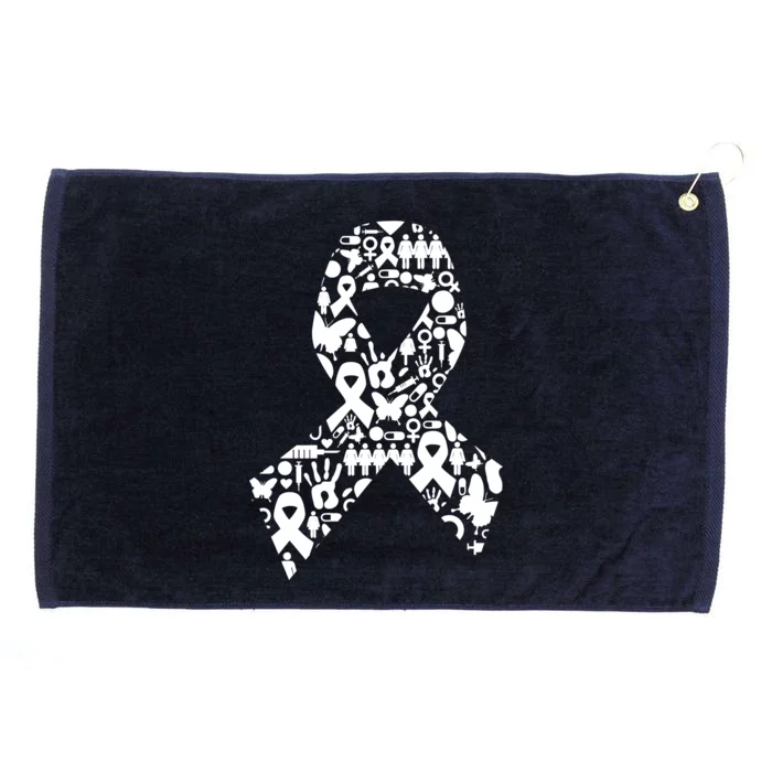 Ribbon Of Support Breast Cancer Grommeted Golf Towel