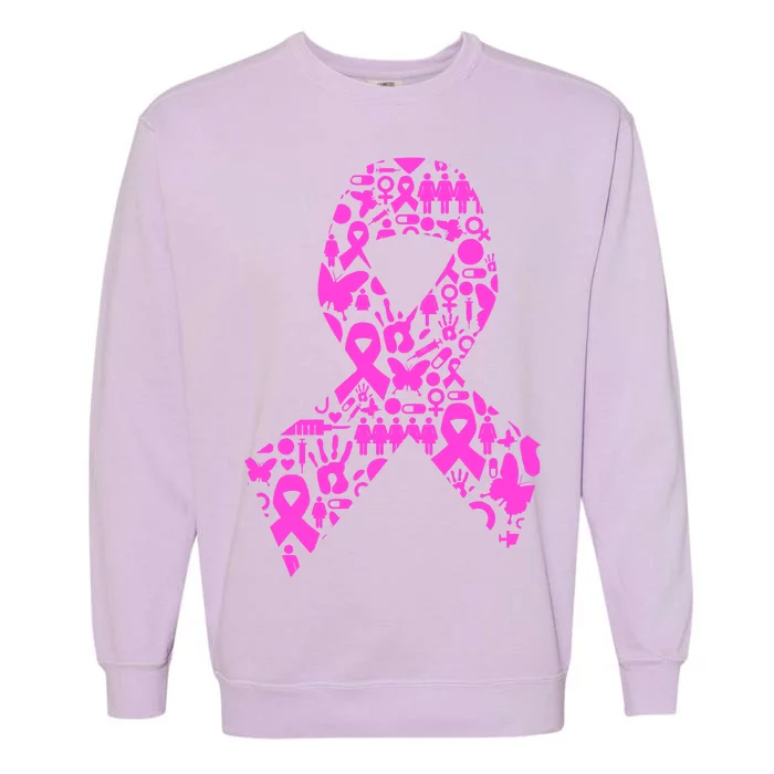 Ribbon Of Support Breast Cancer Garment-Dyed Sweatshirt