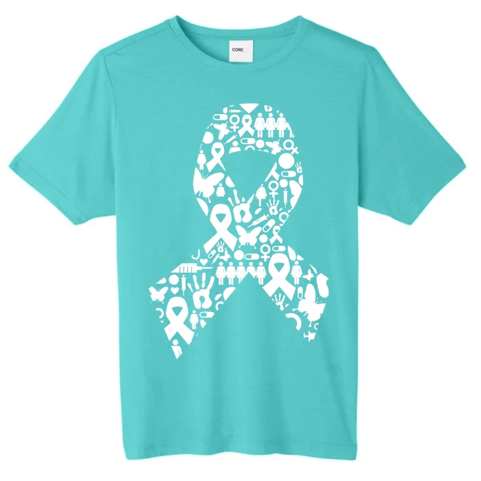 Ribbon Of Support Breast Cancer ChromaSoft Performance T-Shirt