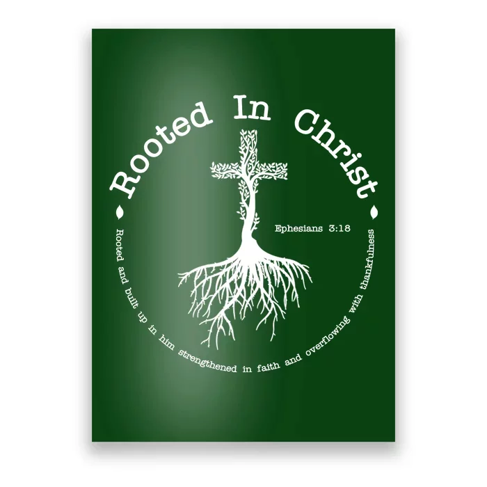 Rooted In Christ Christianity Quote Poster