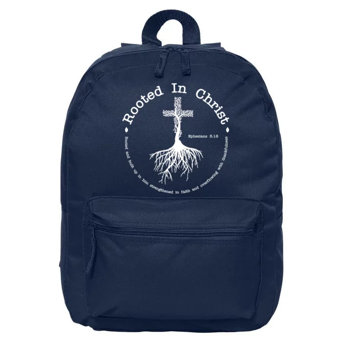 Rooted In Christ Christianity Quote 16 in Basic Backpack