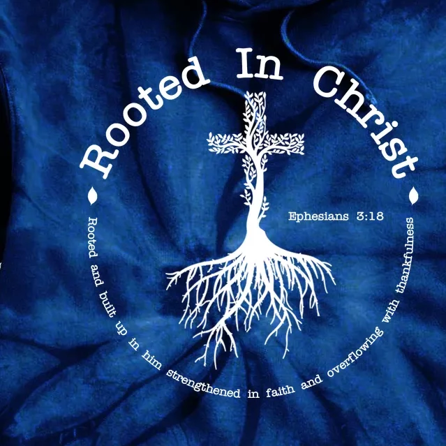 Rooted In Christ Christianity Quote Tie Dye Hoodie