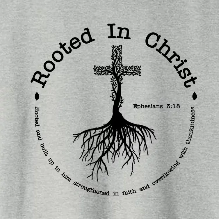 Rooted In Christ Christianity Quote Women's Crop Top Tee