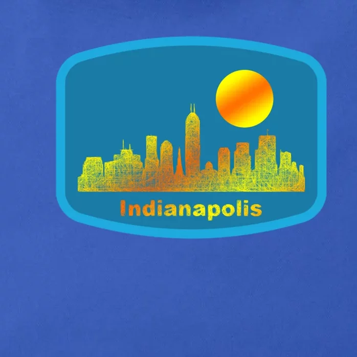 Retro Indianapolis City Skyline Cool Gift Zip Tote Bag