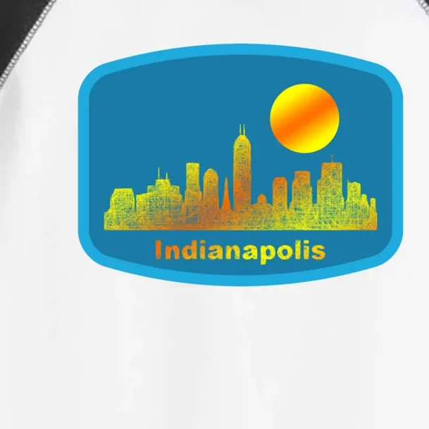 Retro Indianapolis City Skyline Cool Gift Toddler Fine Jersey T-Shirt