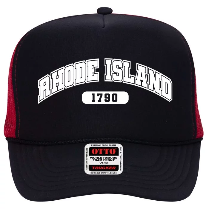 Rhode Island Collegiate Style 1790 High Crown Mesh Trucker Hat