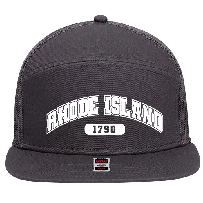 Rhode Island Collegiate Style 1790 7 Panel Mesh Trucker Snapback Hat