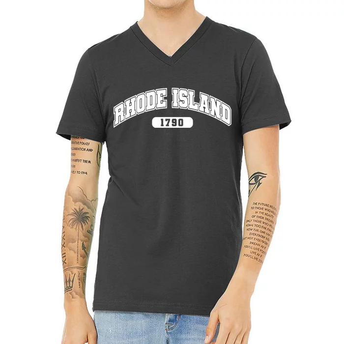 Rhode Island Collegiate Style 1790 V-Neck T-Shirt