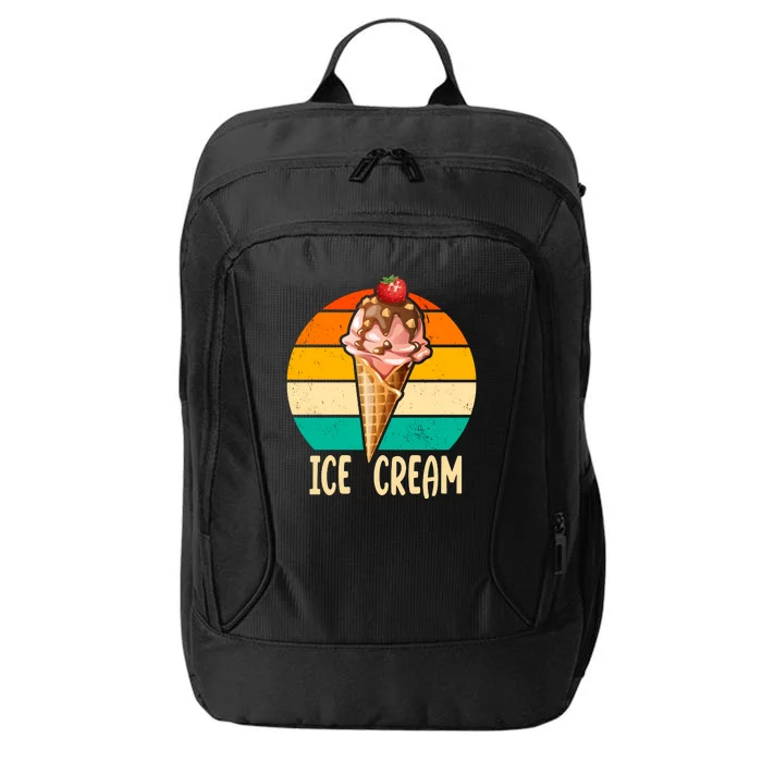 Retro Ice Cream Cone Vintage Ice Cream Lovers City Backpack