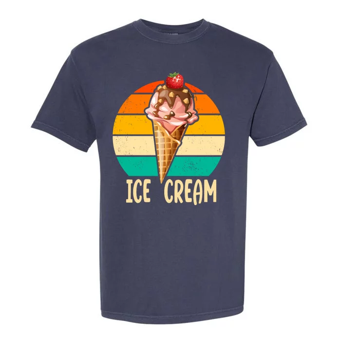 Retro Ice Cream Cone Vintage Ice Cream Lovers Garment-Dyed Heavyweight T-Shirt