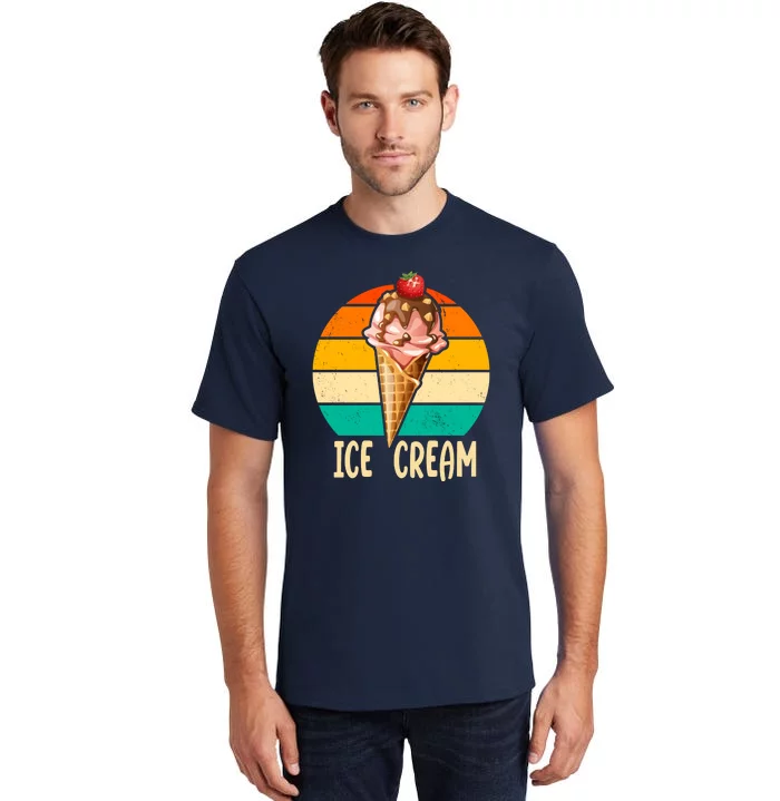 Retro Ice Cream Cone Vintage Ice Cream Lovers Tall T-Shirt