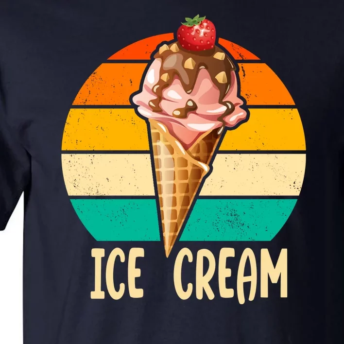 Retro Ice Cream Cone Vintage Ice Cream Lovers Tall T-Shirt