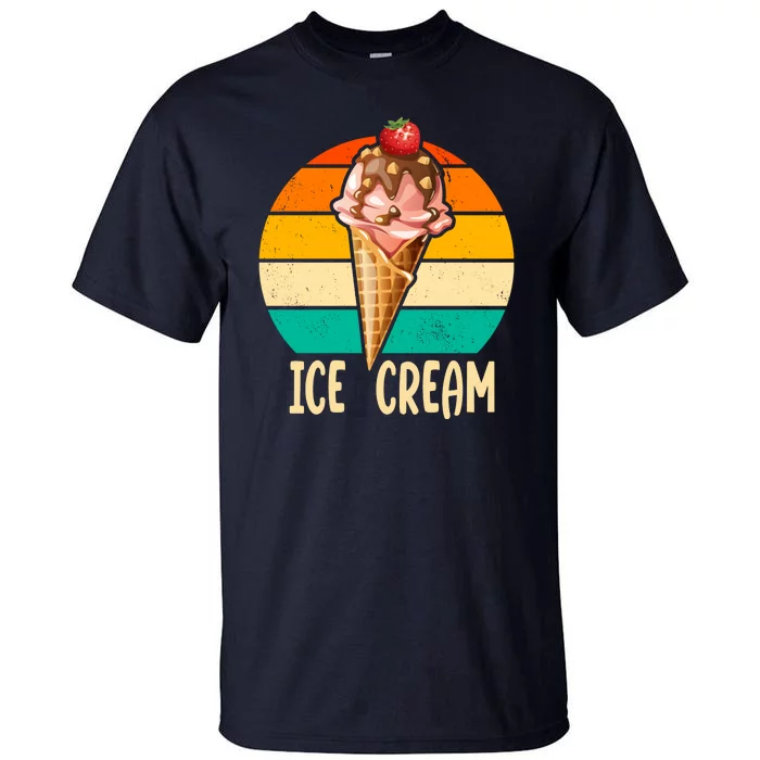 Retro Ice Cream Cone Vintage Ice Cream Lovers Tall T-Shirt