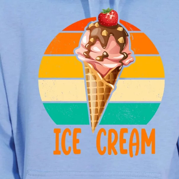 Retro Ice Cream Cone Vintage Ice Cream Lovers Unisex Surf Hoodie