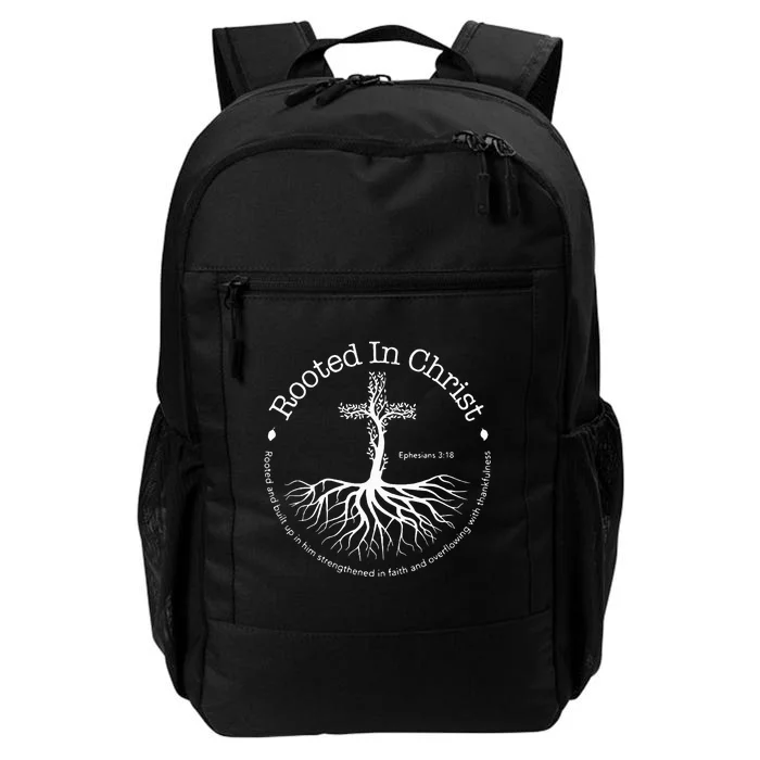 Rooted In Christ Jesus Cross Pray Bible Verse Christian Daily Commute Backpack