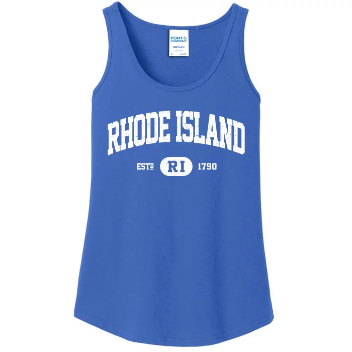 Rhode Island Cute Gift Retro Vintage Rhode Island Gift Ri Ladies Essential Tank