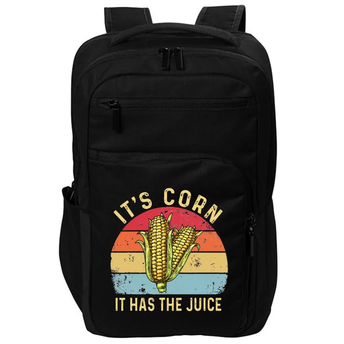 Retro It`s Corn It Has The Juice Funny Corn Trendy Impact Tech Backpack