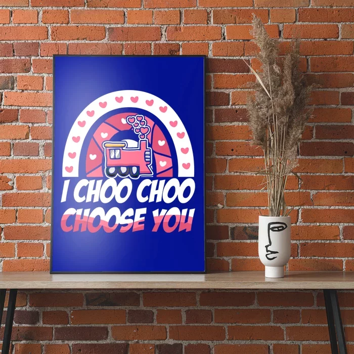 Rainbow I Choo Choo Choose You Valentines Day Train Gift Poster