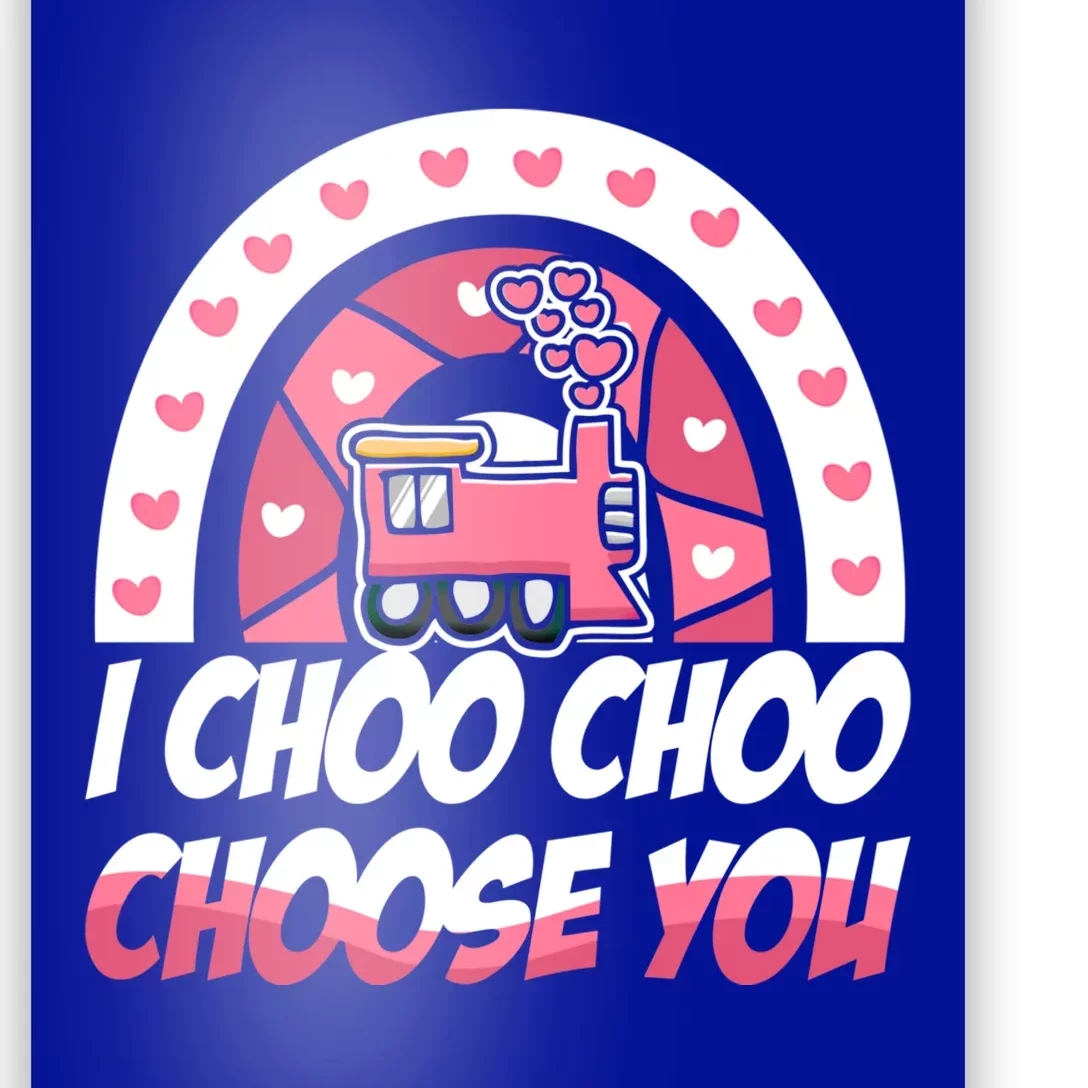 Rainbow I Choo Choo Choose You Valentines Day Train Gift Poster